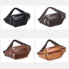 Men's Waist Pack Leather Bag Waist Belt Bag Male Leather Fanny Pack Fashion Luxury Small Shoulder Bags For Men 231229