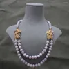 Collana di orecchini set vintage doppio strato perline di smalto viola orecchino di pesce dorato donna lusso elegante cristallo con strass completo