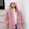 Куртки 2024, модное детское флисовое пальто, куртка из искусственного меха для малышей, зима-осень, детские пальто, однотонная одежда с воротником-стойкой для девочек