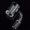 4mm Clear Bottom Flat Top 4590 Degrees Quartz Banger Nail 10mm 14mm 18mm Male Female Quartz Nail For Oil Rigs Glass Bong Adapter BJ