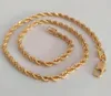 Chains Mens Thick 6mm Fancy Original Picture Rope Chain Real Yellow Gold Diamond Solid Jewelry3026006