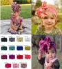 15 cores bonito grande arco hairband bebê crianças meninas da criança veludo elástico bandana atada turbante cabeça envolve bowknot cabelo accessorie3680666