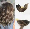 Vente de couleur 2327 Blonde point culminant Ombre cheveux Balayage peau trame brésilienne vierge Extensions de cheveux bundle4915098