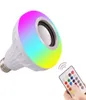 Светодиодная лампочка с Bluetooth-динамиком E27 RGB, изменяющая цвет, светодиодная музыкальная лампочка с множественным подключением и синхронным управлением4881169