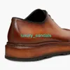 Berluti Męska sukienka buty skórzane Oxfords Buty Berluti Alessandro Alto skórzane buty Oxford Shoes Honey Brown 060 HBZC