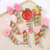 Accessori per capelli 1 pezzo fiocco colorato coda di cavallo per bambini caramelle fascia elastica in gomma anello per telefono cravatta fasce per capelli moda ragazze