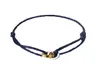 Bracelet de luxe en acier inoxydable, 2 cordes rondes en coton rétractables, jolis bijoux à la mode, cadeau unisexe populaire 8231288