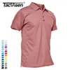 TACVASEN Estate Colorata Moda Polo T-shirt da uomo Manica corta T-shirt Quick Dry Team Work T-shirt verde Tee Tops Abbigliamento 240102