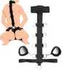 Fetish Neck Collar To Wrist Cuffs Bondage Set BDSM Restraints Handcuffs Ankles Harness Sex Toy1410275