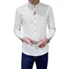 Polo da uomo Oxford a maniche lunghe Camicia oversize coreana Slim Fit Trendy Activity Style M-4XL