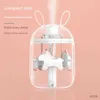 Humidifiers New cute rabbit usb mini humidifier home silent small desktop bedroom air spray creative dream horse holiday small gift