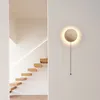 Wandlampen Scandinavische minimalistische retro lampdecoratie halfronde gele grotsteen LED gang slaapkamer nachtkastje