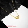 Tifannissm Pendentif Collier Meilleure vente Anniversaire Cadeau De Noël Double Anneau Fer À Cheval Boucle Titane Acier Collier Lumière De Luxe Mode Ins