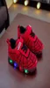 Scarpe casual per bambini Sneakers luminose Mesh Spider-Boy Girl Scarpe luminose a led Incandescente con la luce Scarpe da ginnastica per bambini Led 2012018228284