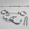 Metalen Stalen Handboeien Pols Enkelboeien met Ketting en Slot Spreader Bar BDSM Terughoudendheid Volwassen Spel Speeltjes voor Vrouwen mannen 240102