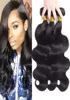 Extensions de cheveux brésiliens vague de corps couleur naturelle 3pcslot longueur de mélange péruvien malaisien indien cheveux tisse trame 1026 pouces 9A Stro7807392