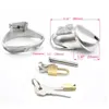 CHASTE BIRD Male 316L Stainless Steel Luxury Small Penis Cage Chastity Device with 2 Magic Locks Sex Toys Cock Ring Adult A337 240102
