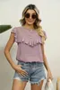 Women's Blouses Fashion Embroidered Hollow Patchwork Short Sleeved Shirt Summer Sweet Loose Blouse Office Lady Top Blusa De Red Malla