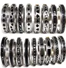 50 stuks Multistyles Mix Roterende RVS Spin Ringen Mannen Vrouwen Spinner Ring Hele Draai Band Vinger Ringen Partij Sieraden8244577