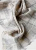 Écharpes en laine à carreaux teints en fil, écharpe et châle polyvalents pour femmes, automne hiver, polaire légère et chaude, soluble dans l'eau