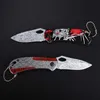 Stainless steel keychain small knife pocket mini hanging handle folding fruit outdoor self-defense