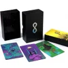 12 * 7 CM Novos jogos de cartas Cartas de tarô para adivinhação para uso pessoal Baralho de tarô versão completa em inglês em caixas coloridas 7 estilos de cartas de jogo de alta qualidade para reunião doméstica