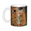 Canecas Gustav Klimt Flor Jardim Pintura Personalizada Caneca de Café Cerâmica Presente Criativo Trabalho Ao Ar Livre Copos de Acampamento