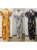 Etnik Giyim Afrikalı Kadın Giysileri Uzun Gömlek Üstleri ve Pantolon Takımları 2024 Moda Baskı Gevşek Sıradan 2 Parça Eşleştirme Seti
