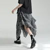 Skirts Woman 2024 Summer Dark Black Style Chinese Ink Tie-dyed Skirt Elastic Waist Irregular Midi Dress