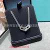 Family T Double Ring TifannisSM Necklace Fashion Light Luxury High Edition 925 Silver Horseshoe Plated With 18k Gold Buckle Pendant