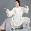 Vêtements ethniques Tai Chi Haute Qualité Wushu Uniformes Arts Martiaux Wing Chun Costume Peinture Casual Costumes Traditionnels Chinois 12486