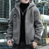 Ullrockar Mäns kläder Korean dragkedja Casual Cotton Padded Jacket Herrens höst Fashion Pocket Långärmjacka 240102