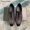 Berluti hommes chaussures en cuir formel Berlut nouveaux hommes en cuir de veau Patchwork couleur Oxford chaussures Scritto à motifs Gentlemans formel Rj