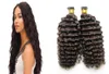 4 темно-коричневых наращивания волос с I кончиком, глубокие вьющиеся бразильские девственные волосы, 100 г прядей, кератиновое наращивание человеческих волос9907845