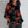 Женские блузки, летние повседневные топы, модная рубашка-блузка с 3D принтом и рукавами 3/4, элегантная Y2k Blusas Feminino Moda 2024, ретро Camisas