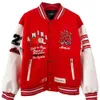 Amiryes 재킷 Amiryes 디자이너 Mens Jackets 패션 브랜드 캐주얼 코트 겉옷 트렌드 브랜드 라이트 고급 Amiryess Tiger 자수 가죽 슬리브 91