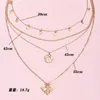 Hanger Kettingen Mode-sieraden Eenvoudige Persoonlijkheid Disc Bee Multilaye Ketting Vrouwen Verklaring Geschenken Voor Bijoux