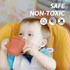 Hadi Bebek Silikon Öğrenme Kupası Kapaklı Saman Su Kupaları Çok Fonksiyonlu Çocuk Sızıntı Düzeltici Şişe Doğum Besleme Malzemeleri 240102