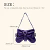 Sacs de soirée Angleterre Style Bow Tie Slim pour femmes Designer de luxe Sac à main et sacs à main 2024 en PU Boucle de ceinture froncée sous les bras épaule