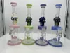 10 pulgadas Bong Glass Hookah Grimace 4Colors Percolador 14 mm Junta hembra con tazón