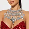 Chaînes Stonefans Luxe Bib Pendentif Collier Collier Accessoires de fête Exagéré Creux Grand Strass Collier Femmes Cadeaux