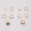 Cluster Rings Five Petal Heart to Ring Light Luxury Set of Ten Women's Holiday Gift23511