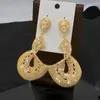 Boucles d'oreilles pendantes en cristal, pendentif géométrique, bijoux de mariage pour femmes, cadeaux de fête élégants, 2024