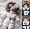 Combinaisons Bébé filles garçons Snowsuit manteau hiver né barboteuse fourrure à capuche combinaison épais chaud poussette vêtements d'extérieur infantile salopette Jacke8444935