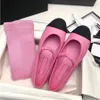 schapenvacht Ballet platte Mary Jane schoenen loafers dames slip-on luxe designer jurk dansschoenen met doos