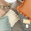 Infant Home Acrylic Big Ball Knitted Pillowcase Cushion Pillow Car Sofa Cushion Room Furniture Accessories Baby Po Props 231229