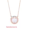 Tifannissm Pendentif Collier Meilleure vente Anniversaire Cadeau De Noël Nouveau grand double T en forme de gâteau rond t famille Collier femme blanc Fritillaria