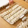 Lagringsflaskor Dumpling Container Freezer Organizer Timer Kontrollerad stapelbar design Kylskåp Mat