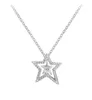 Pave Sismmetric Star Collier Necklace Pendant Original 925 Silver Chain Woman DIY Party Make1323924