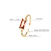 Pierścienie klastrowe INS WYKOŃCZONA prostota kolorowy pierścień cyrkon